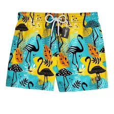 Short Praia Masculino Mauricinho Flamingo Tropical 0081