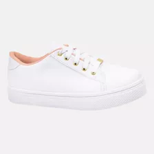 Tenis Casual Feminino Branco Leve Confortável Sapatenis Diaa