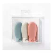 Frasco Pote Silicone Kit C/3 60ml Creme Shampoo Viajem 