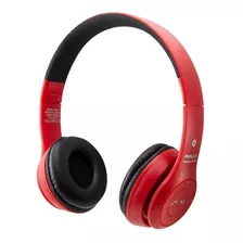 Audífonos Philco Plc623 Bluetooth Radio Mp3 Rojo Fj