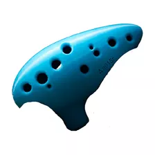 Flauta Azul Zelda Ocarina Of Time 12 Furos Som Perfeito