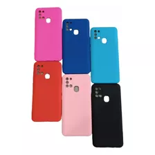Funda Silicone Case Colores Para Samsung A21s + Full Cover 
