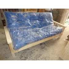 Argen Pino Futon + Colchon 3 Cuerpos De Pino Reforzado