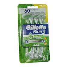 Gillette Blue 3 Sensitive 6 Un- Pronta Entrega Importado