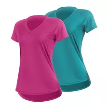 Kit 2 Blusas Fitness Dry Fit Poliéster Blusinha Feminina