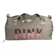 Bolsa Feminina Mala Pink Academia Fitness Transversal Casual