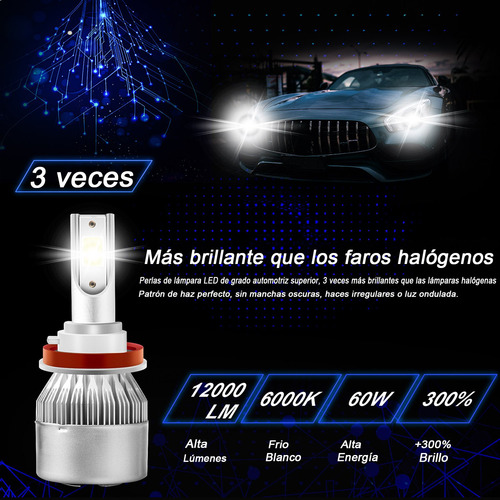 Kit De Focos Led H9 H11 Para Nissan Ford Chevy Buick Dodge Foto 5