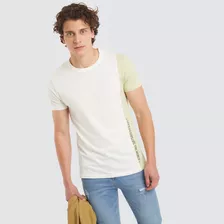 Camiseta Hombre Ostu M/c Blanco Algodón 60090815-197