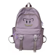 Mochila Escolar Kawaii Colores Pasteles, Estilo Casual, Moda Para Estudiante, Ajustable, Mochila Coreana