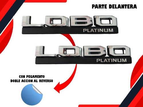 Par De Emblemas Laterales Ford Lobo Platinium 2015-2020 Foto 3