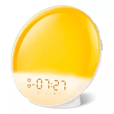 Reloj De Mesa Despertador Digital Norcel Wake Up Light Alarm Clock Color Blanco 100v/240v