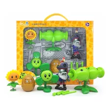 Set 5 Figuras Plantas Vs Zombie Interactivas Con Caja