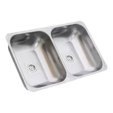 Bacha Doble De Cocina Acero Inox 430 M30 Estandar Mate 