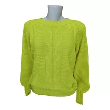 Blusa Feminina Trico Tricot Manga Bufante Inverno