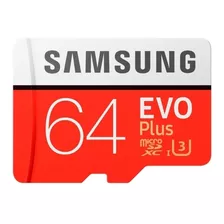 Cartão De Memória Samsung Mb-mc64ga/apc Evo Plus Com Adaptador Sd 64gb