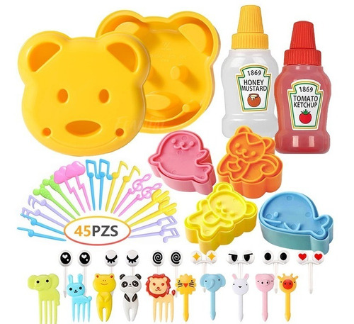 Kit Cortadores Para Sandwich Galletas Moldes Pastel 45pzs