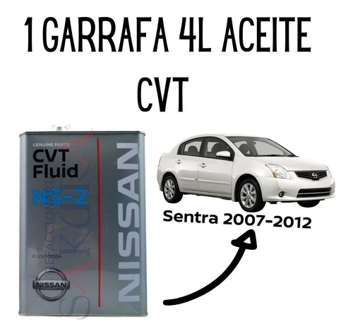 Aceite Caja Aut. 4 L. Sentra Se-r 2010 Original Foto 2