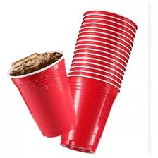 Copo Americano Red Cup Beer Pong Descartável 100 Un Vermelho