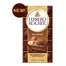 Barra De Chocolate Premium Ferrero Rocher Milk Hazelnut 90g