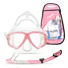 Prodive Premium Dry Top Snorkel Set: Mascara De Buceo De Vid