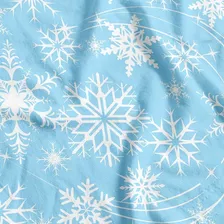 Tnt Estampado Flocos Neve Frozen Decoração 1,4m X 2 Metros