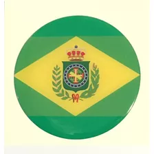 Adesivo Resinado Do Brasil Império Redondo 9x9 Cm