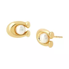 Aretes De Perlas Coach C