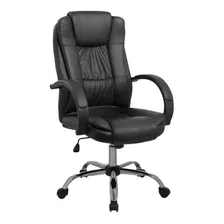 Silla De Escritorio Sillon Oficina Gerencial Negro Tapizado