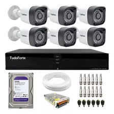 Kit Cftv 6 Câmeras Segurança Full Hd Dvr 8ch E Hd