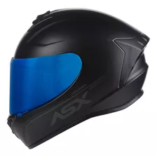 Capacete Axxis Draken Monocolor Preto Fosco + Viseira Azul