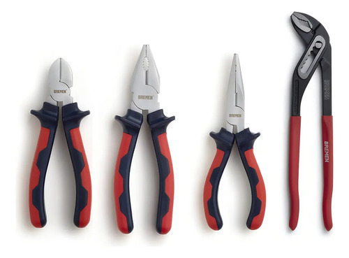 Set Pinzas Alicate Aisladas 1000v + Pico Loro Bremen 4pz Dgm