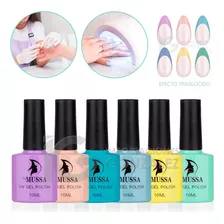 Gama De Gel Semipermanente Mussa® 6 Esmaltes Para Uñas Uv Color Gama M