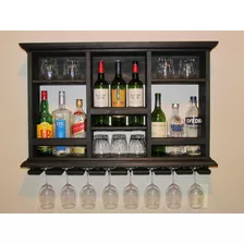 Repisa Mini Bar Cava Porta Vinos Colonial 