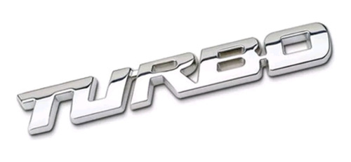 Foto de Emblema Turbo Cromado Plateado Para Vehculo Multimarca 