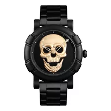 Reloj Hombre Skmei 9178 Lata Orig Caja 45mm Calavera Skull