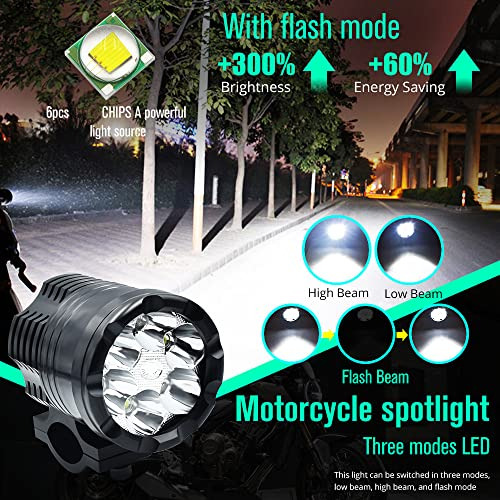 Luces Led De Conduccin Para Motocicleta, 12-60 V, 18 W, 250 Foto 2