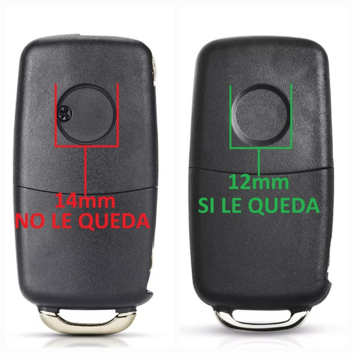 2 Emblemas Vw Crystal 12mm Control Jetta Golf Vento Clasico Foto 6