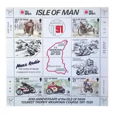 Isla De Man Motos, Bloque Mi. 15 Carrera 1991 Mint L10711