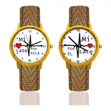 Reloj De Pareja Cardiograma + Estuche Dayoshop