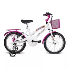 Bicicleta Infantil Aro 16 Breeze Branco E Pink Verden Bikes