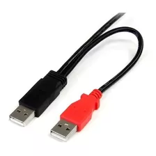 Cable De 1.8m Usb Para Hdd 2x Usb A 1x Usb Mini B Macho /v Color Negro