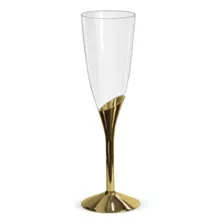 Taça Champagne Base Dourada - 06 Unidades - 135 Ml - Silver