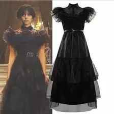 Vestido De Fiesta Negro Adams, Vestido De Cosplay