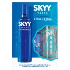 Vodka Skyy Original 750ml Mas Vaso De Regalo