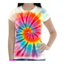 Camiseta Camisa Feminina Moda Tie Dye Tye Die Tai Dai 5