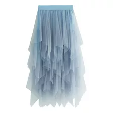 Irregular Mesh Skirt All Match Slimming