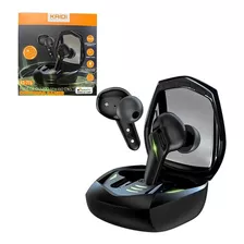 Fone Sem Fio 776 Gamer Preto Bluetooth Para Academia Treino Luz Verde