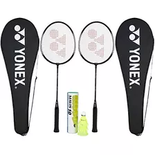 Yonex Gr 303f Aluminio Strung Badminton Racquet (black/black