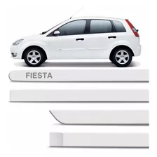Friso Lateral Fiesta Hatch Sedan 2011 A 2014 Branco Artico