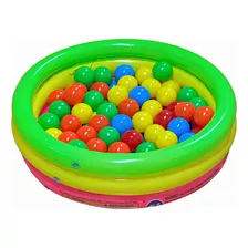 Piscina De Bolinhas 40l Para Bebê + 50 Bolinhas Coloridas